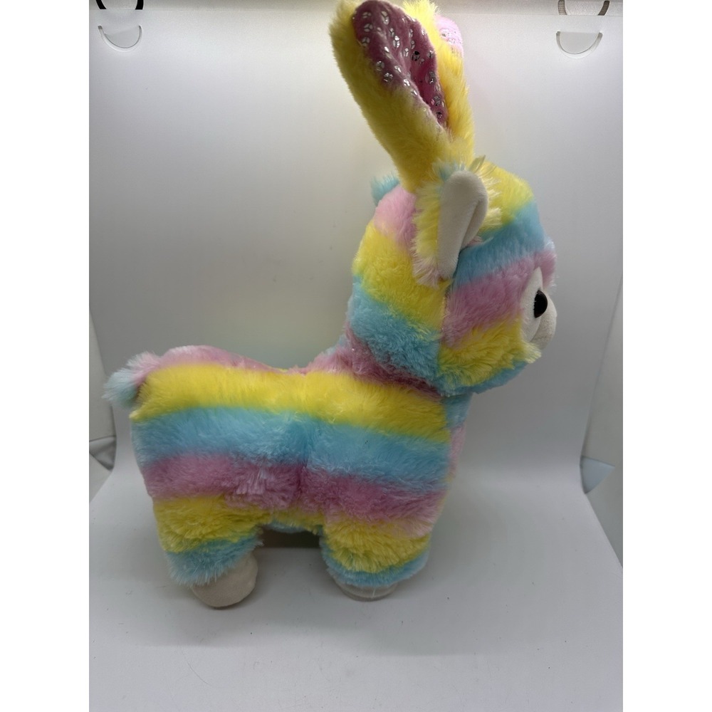 Rainbow Plush Llama Stuffed Animal Pastel Stripe Soft Toy‎